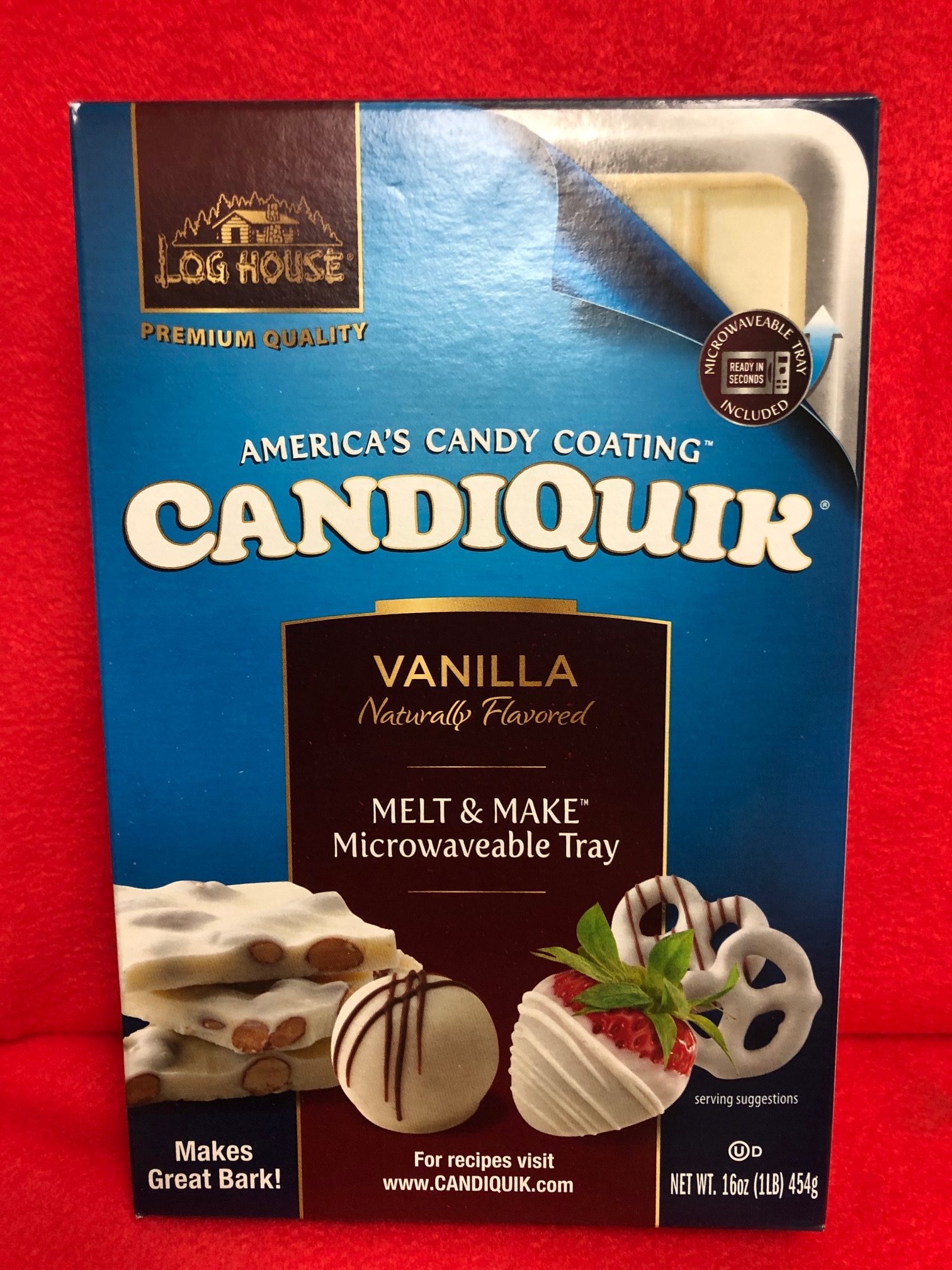 Candiquick Chocolate Vanilla Flavored Melt & Make Microwaveable Tray 16 Oz